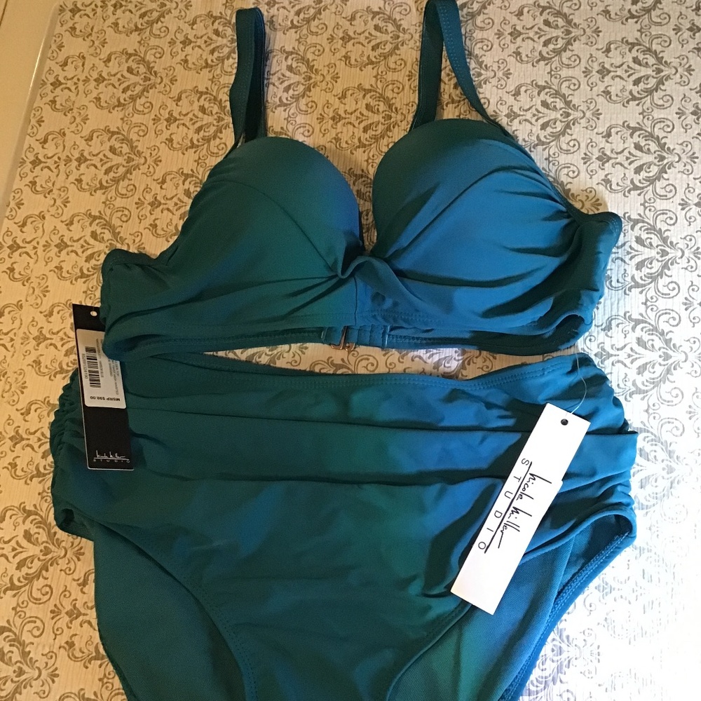 Small Nicole Miller harbor blue bikini